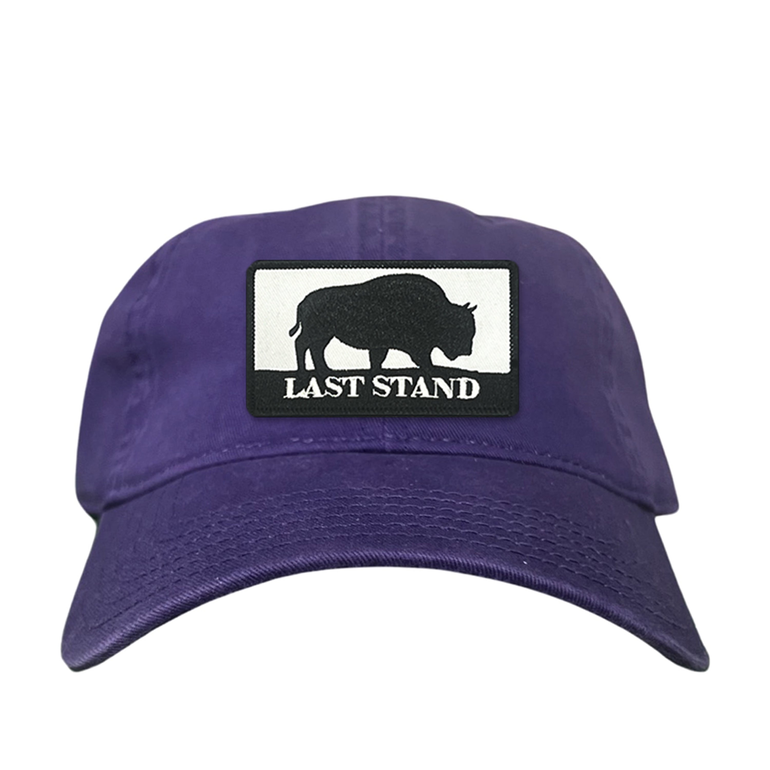 Last Stand Original Bison Logo Mesh Snapback Cap - Black and White