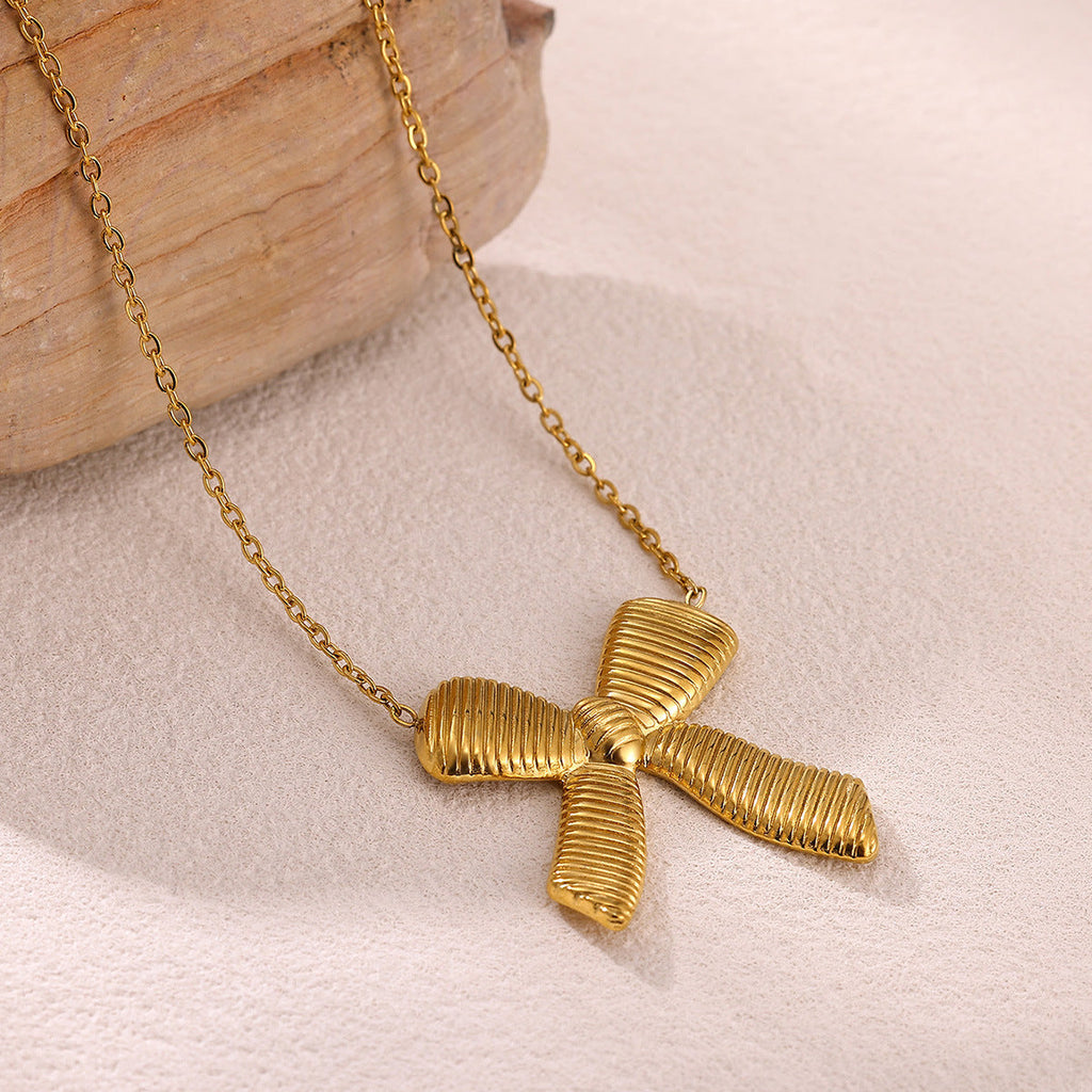 Statement Geometric Bow Tie Necklace That Wont Fade