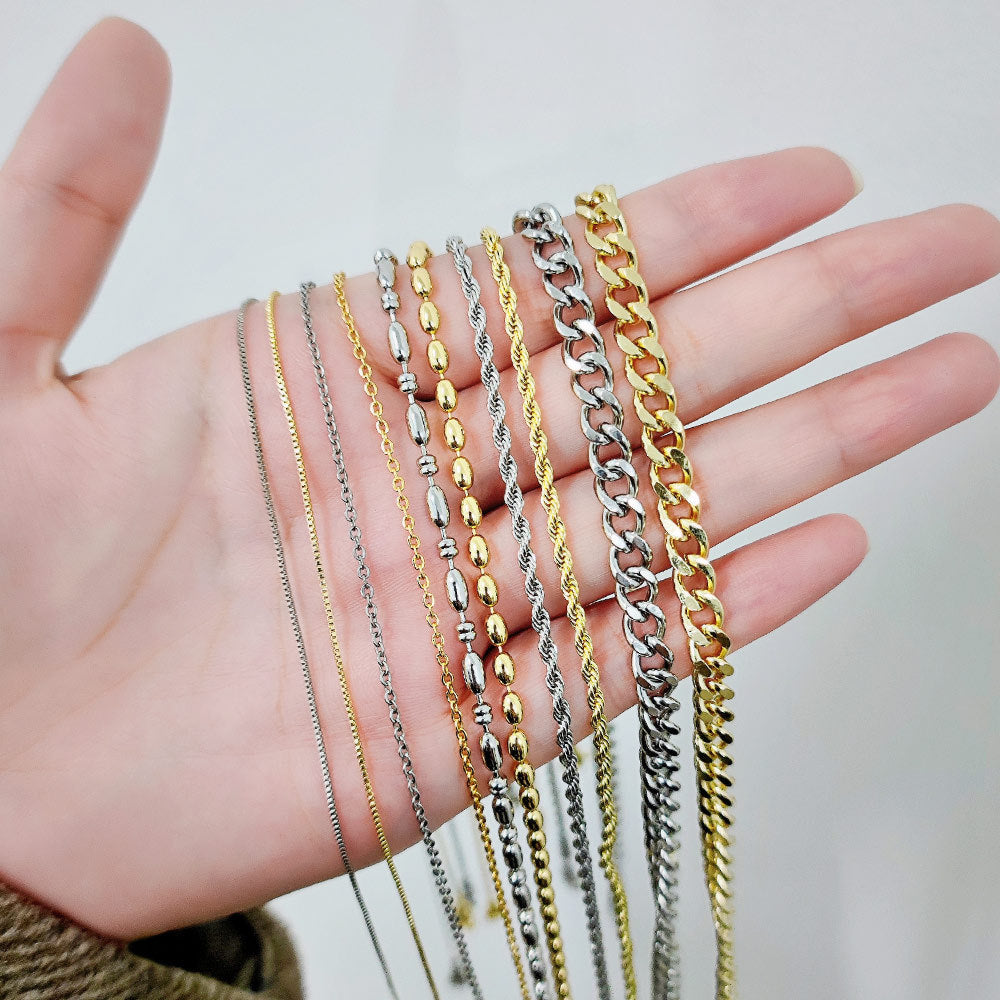 18k Gold Plated Minimalist Hip-Hop Chain Necklace for DIY Styling