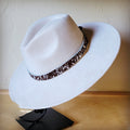 Spotted Brown Hair-on-Hide Leather Hat Band