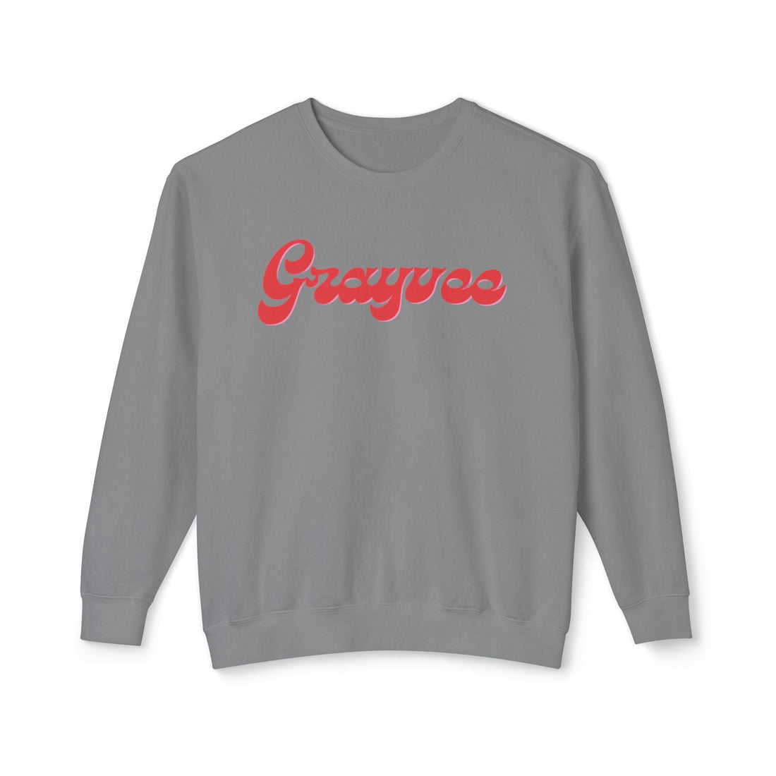 Unisex Lightweight Crewneck Sweatshirt in Charcoal and Cream