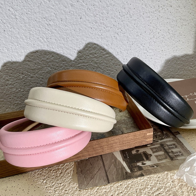 Women's Padded PU Headband - Chic Hair Accessory in Multiple Colors - Image 8