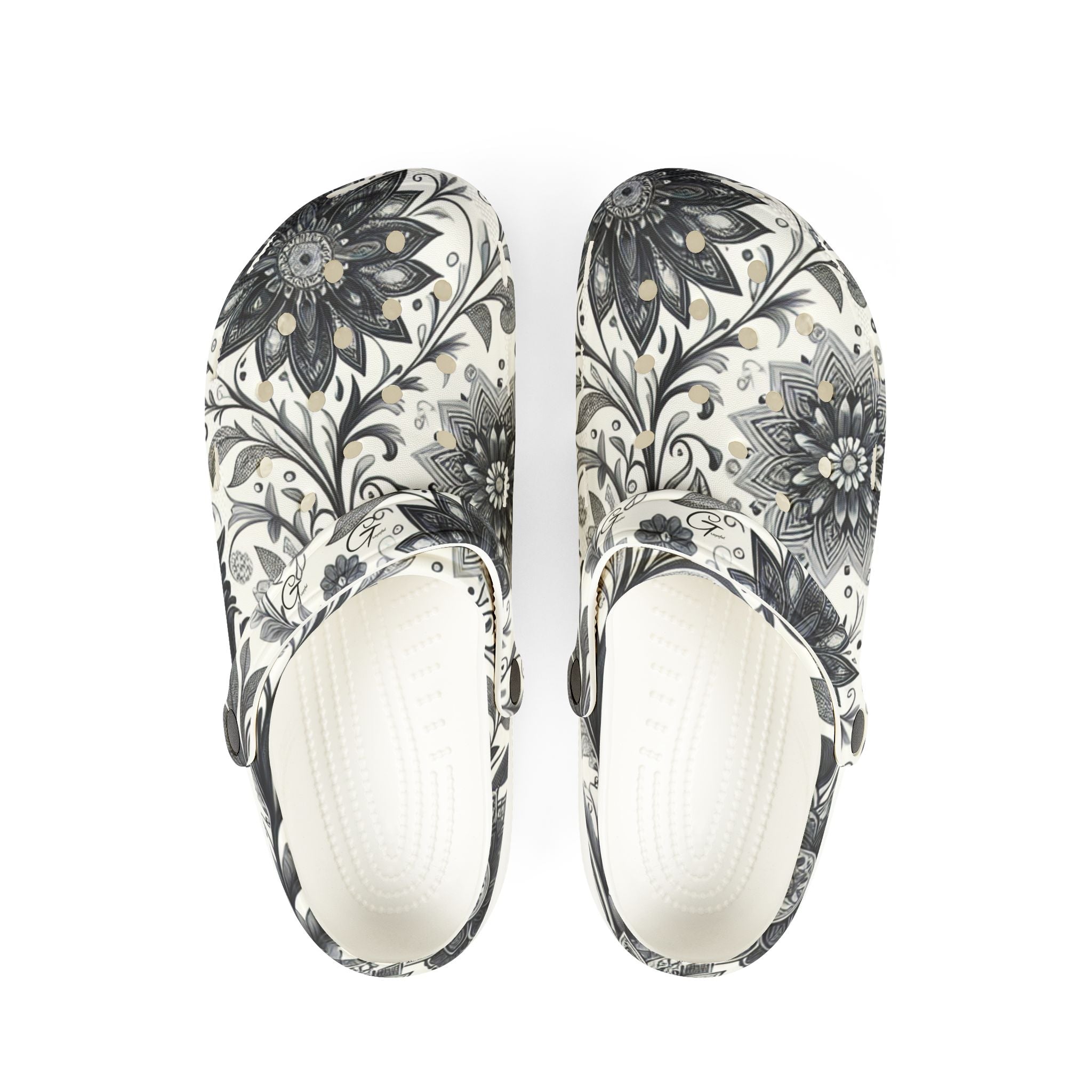 Unisex floral pattern EVA foam clogs for garden or beach wear