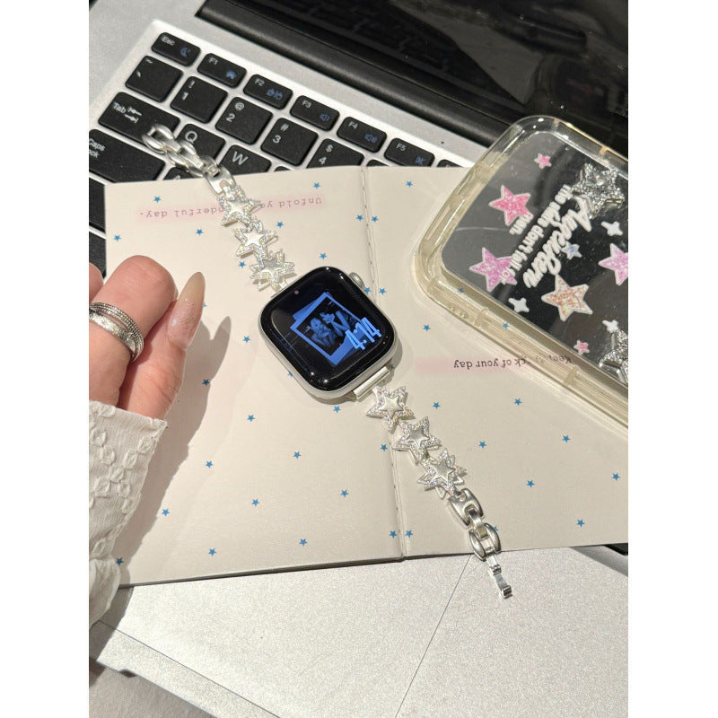 Star-rotating Zirconia Metal Watch Strap