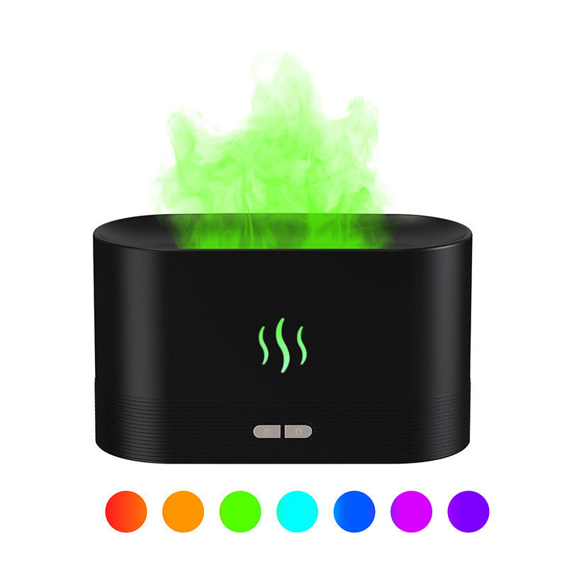 Modern LED Flame Aroma Diffuser & Ultrasonic Mist Humidifier