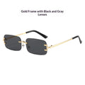 Frameless Rimless Sunglasses Elegant Western Minimalist Shades