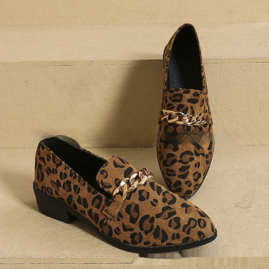 Women’s Leopard Print Casual Loafer Pumps with Bow Detail - Image 9