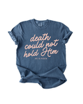 Unisex Death Could Not Hold Him Easter graphic tee in cream color made from soft cotton.