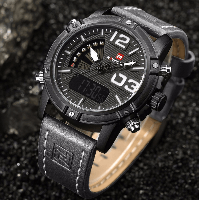 Multifunction Digital Analog Sports Watch with Alarm & Stopwatch