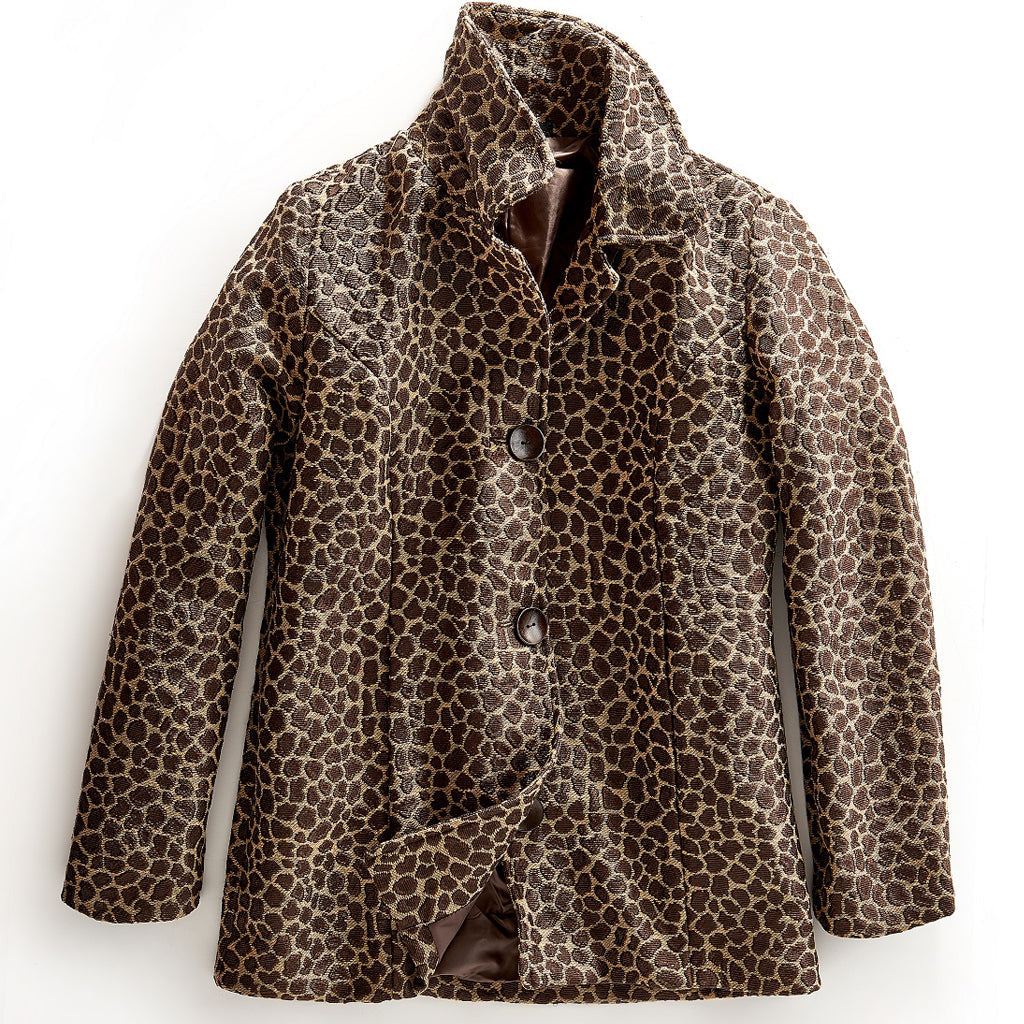Women's Tapestry Animal Print Lined Jacket - Vintage Style