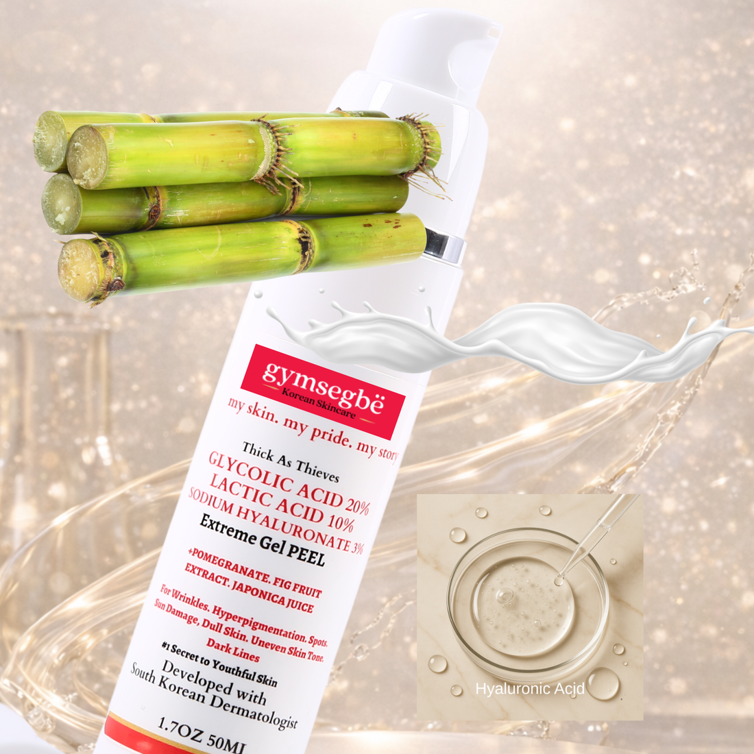 Extreme Glycolic & Lactic Acid Gel Peel, Clinical Exfoliation