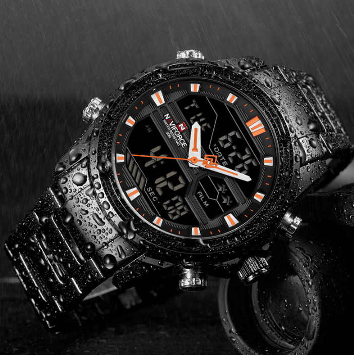 Men's Waterproof Analog Digital Multifunction Business Watch