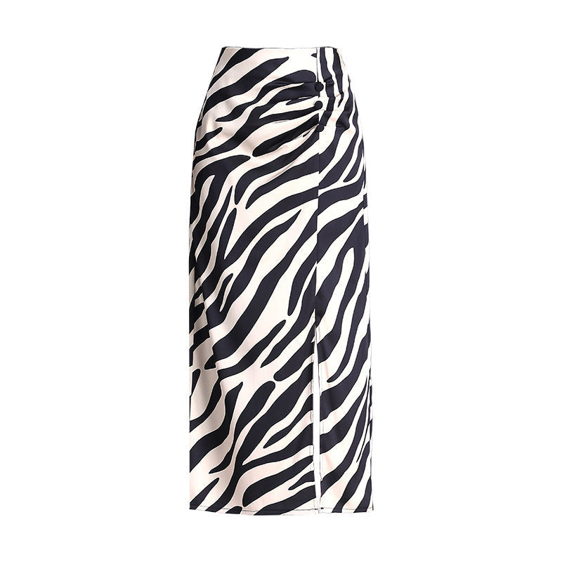 Women's High Waist Hip Split Long Skirt for Office Chic