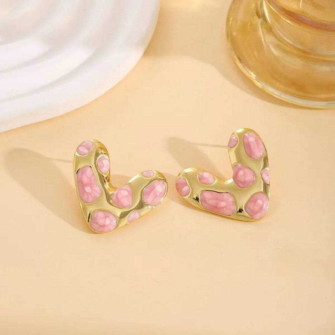 Minimalist Stainless Steel Oil-Dripping Earrings for Women