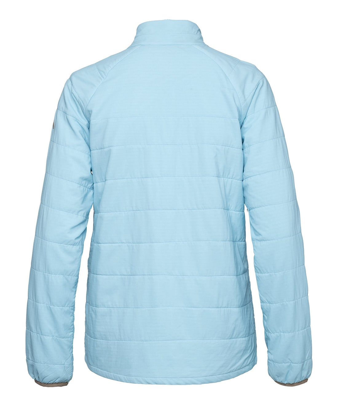 Womens Highlands Quilted Button Up Shirt Jacket in Light Blue