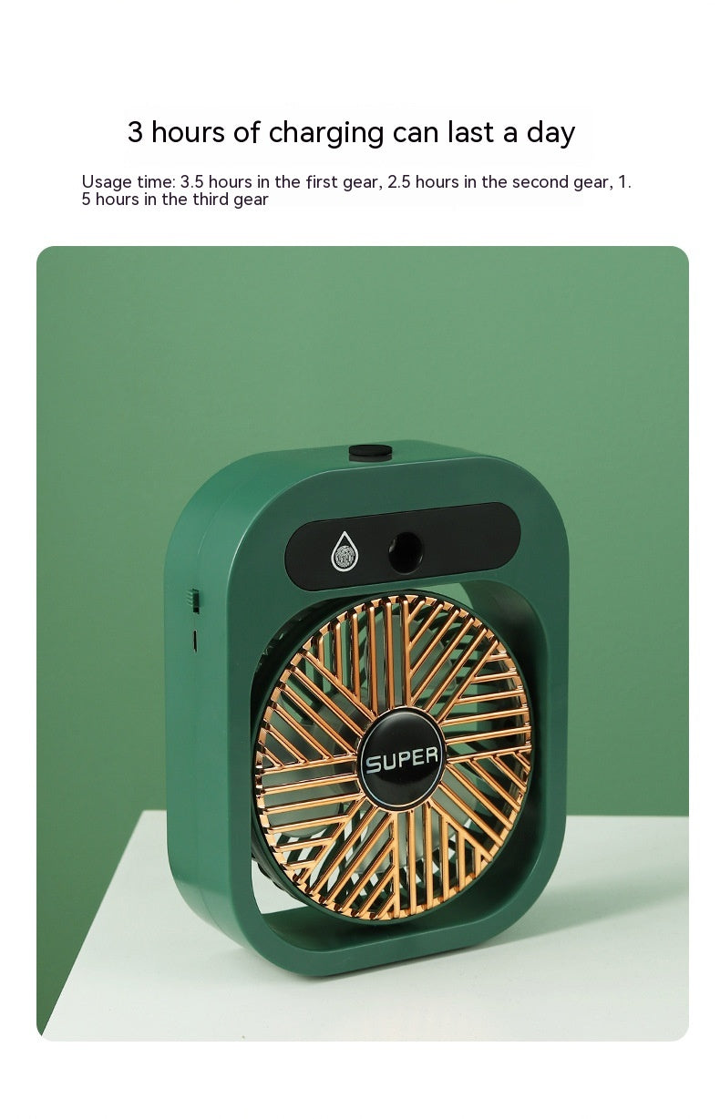 Portable USB Misting Fan & Air Cooler Humidifier - 3 Speed Desktop