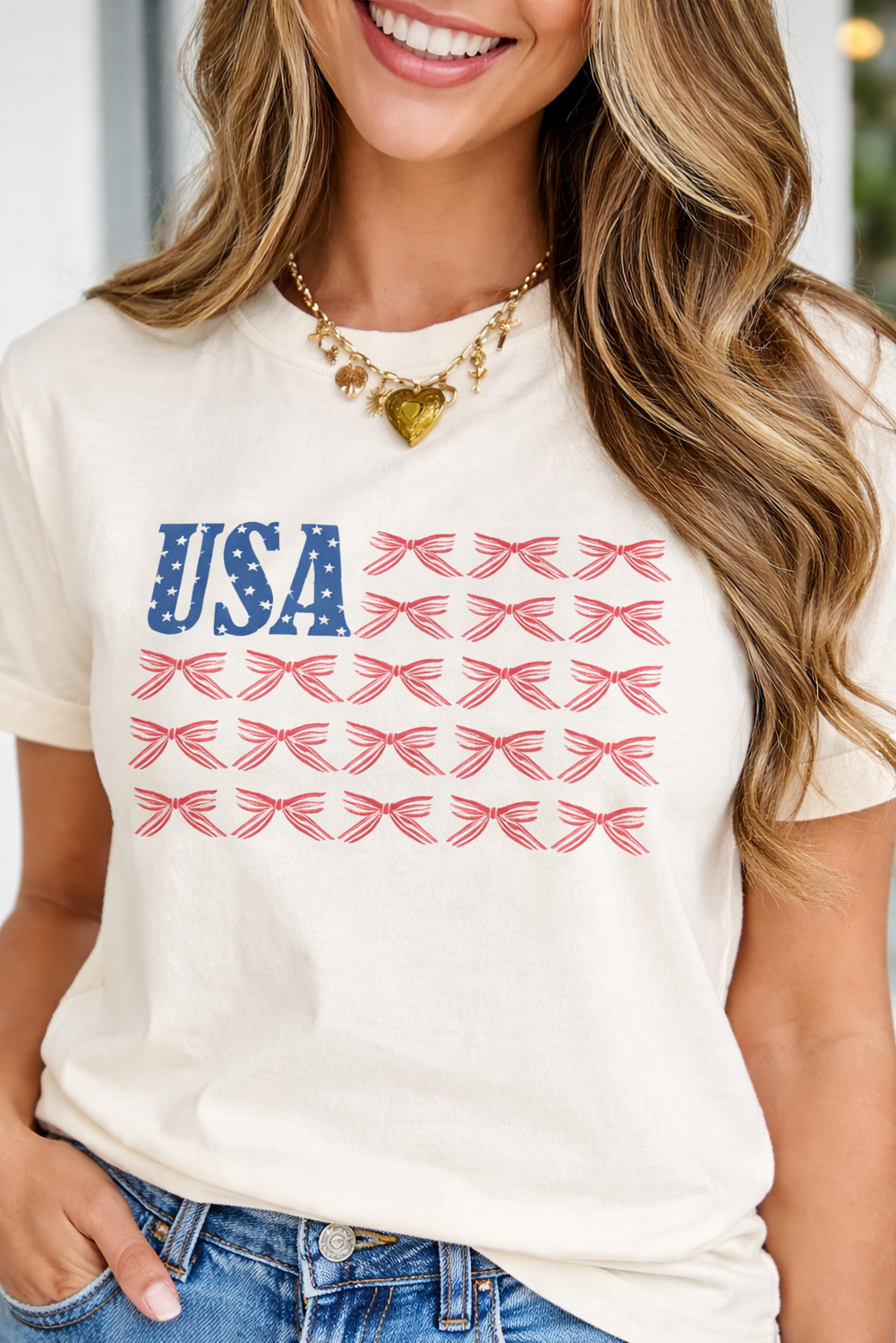 Americana Graphic Tee Duo Patriotic Cotton Casual Tops