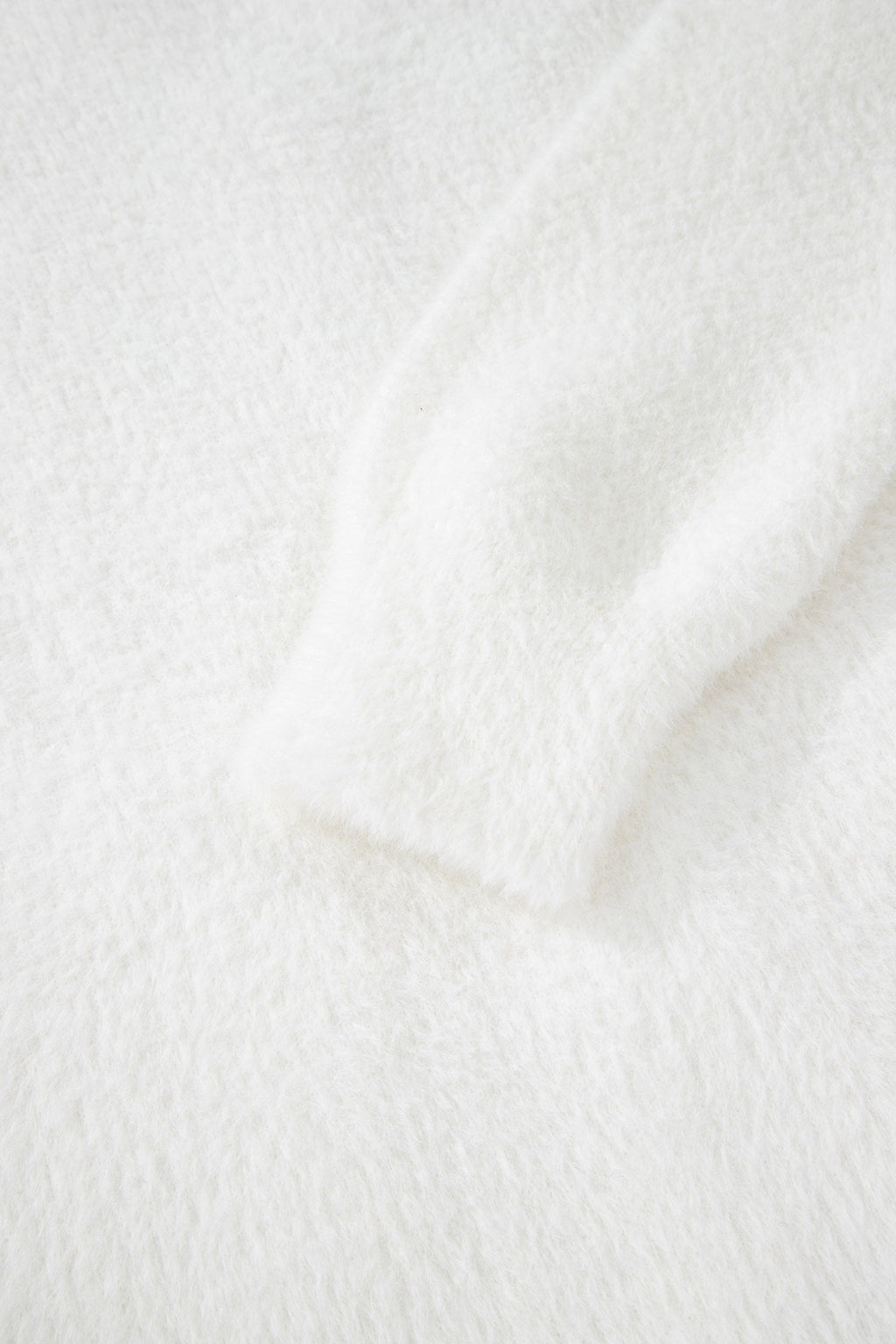 Solid Fuzzy Button-Front Cardigan