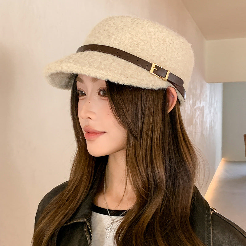 Women's Leopard-Print Cashmere Blend Flat-Top Cap