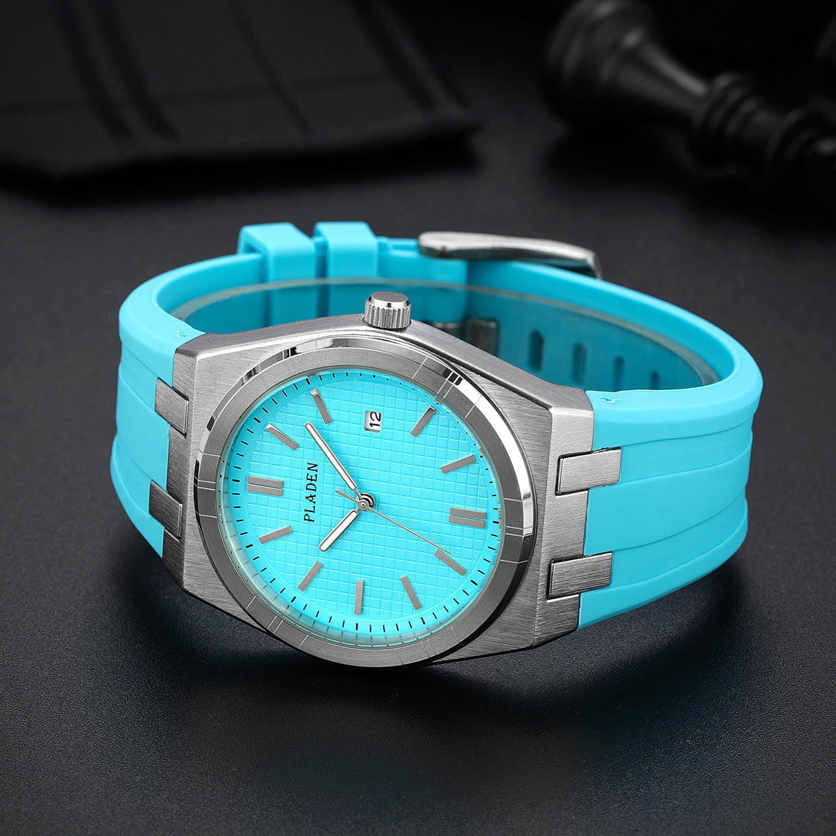 Simple Business Silicone-Strap Quartz Watch