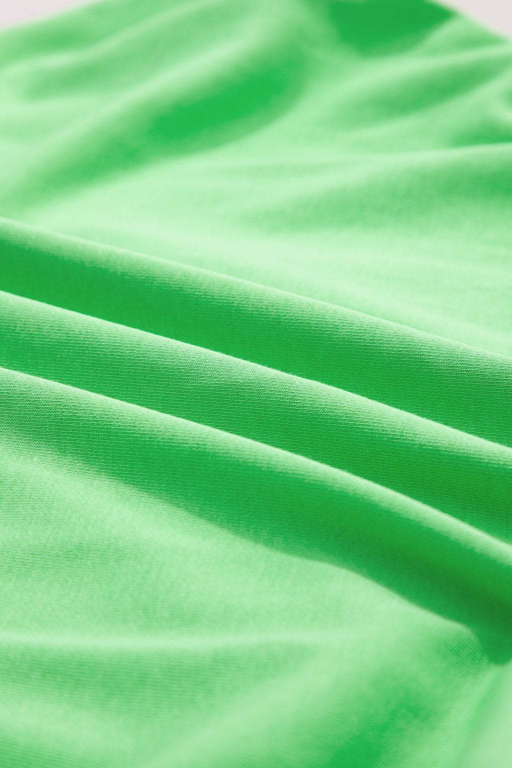 Lime Green Puffy Loose Top & Drawstring Shorts Loungewear Set
