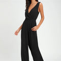 Women’s Backless Deep V-Neck Jumpsuit with High-Waisted Trousers - Image 10