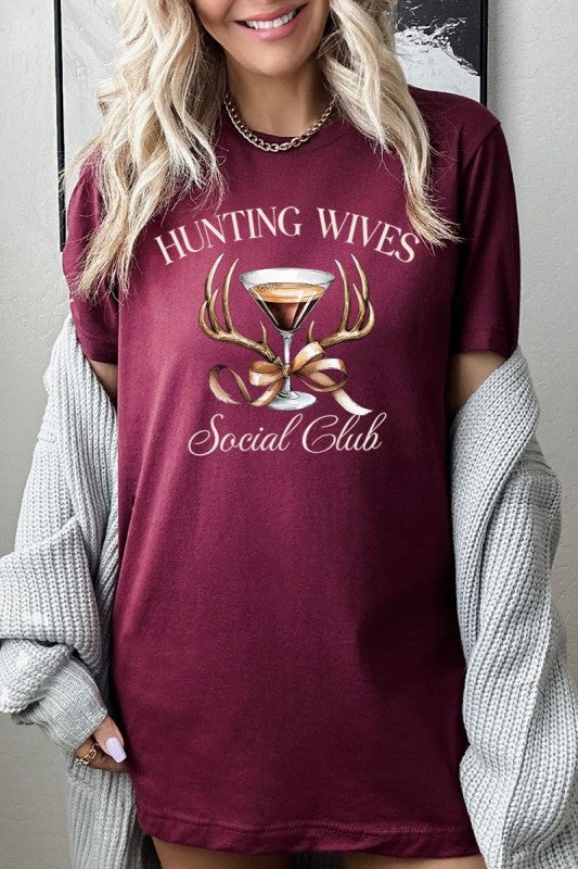 Hunting Wives Social Club Graphic Tee | Cotton Crew Neck