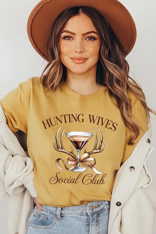 Hunting Wives Social Club Graphic Tee | Cotton Crew Neck