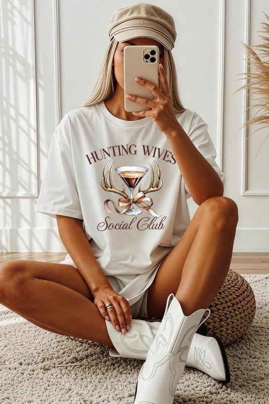 Hunting Wives Social Club Graphic Tee | Cotton Crew Neck