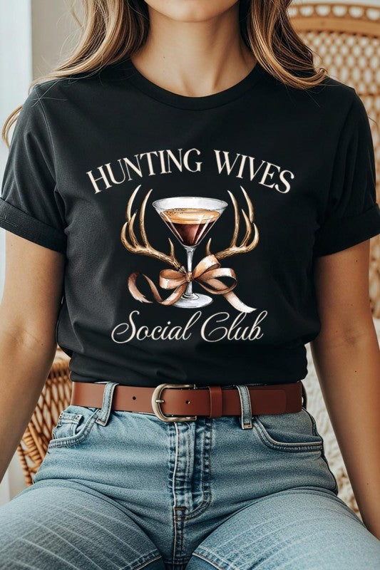 Hunting Wives Social Club Graphic Tee | Cotton Crew Neck