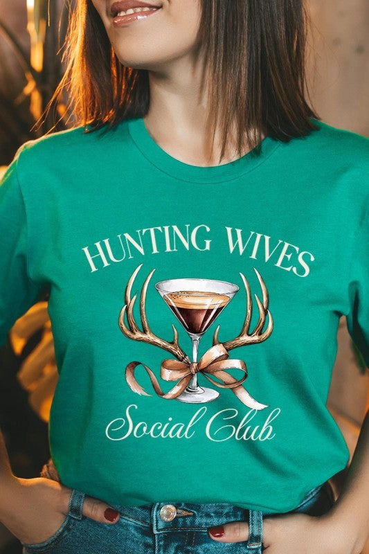 Hunting Wives Social Club Graphic Tee | Cotton Crew Neck