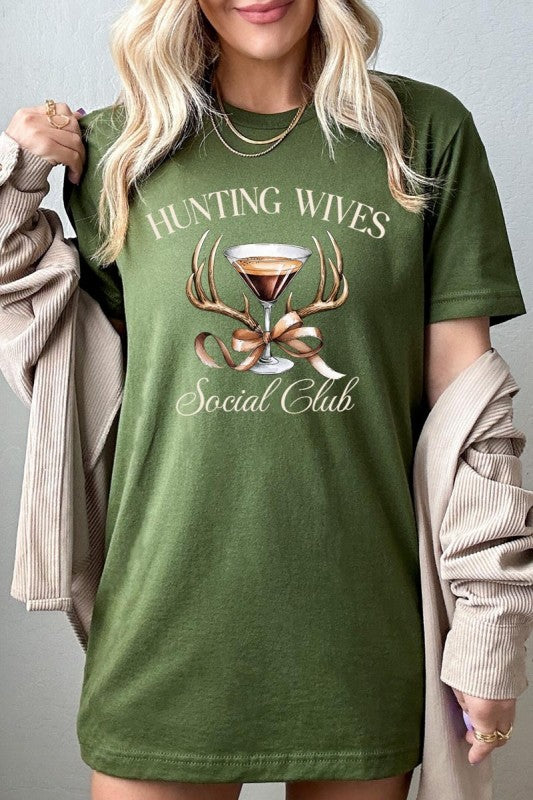 Hunting Wives Social Club Graphic Tee | Cotton Crew Neck