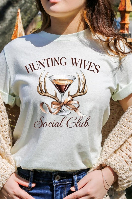 Hunting Wives Social Club Graphic Tee | Cotton Crew Neck