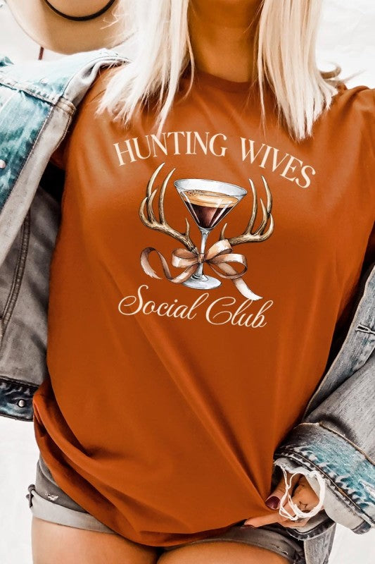 Hunting Wives Social Club Graphic Tee | Cotton Crew Neck