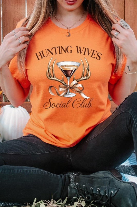 Hunting Wives Social Club Graphic Tee | Cotton Crew Neck