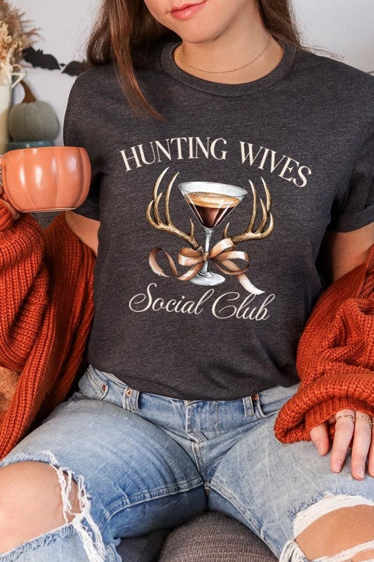 Hunting Wives Social Club Graphic Tee | Cotton Crew Neck