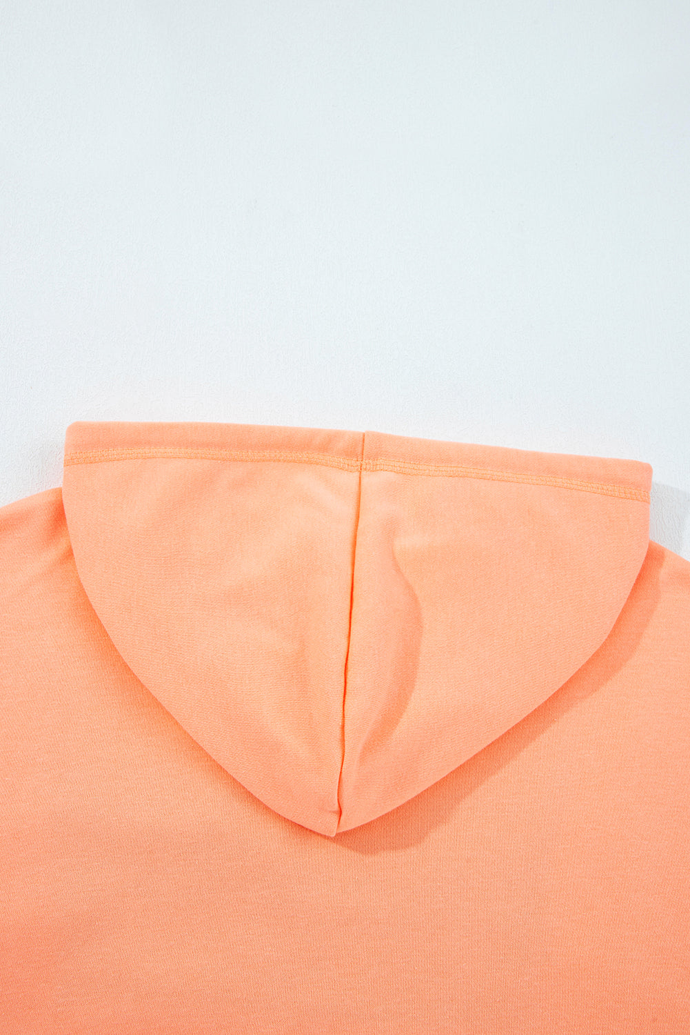 Grapefruit Orange Plaid Floral Patchwork Kangaroo Pocket Hooded Top