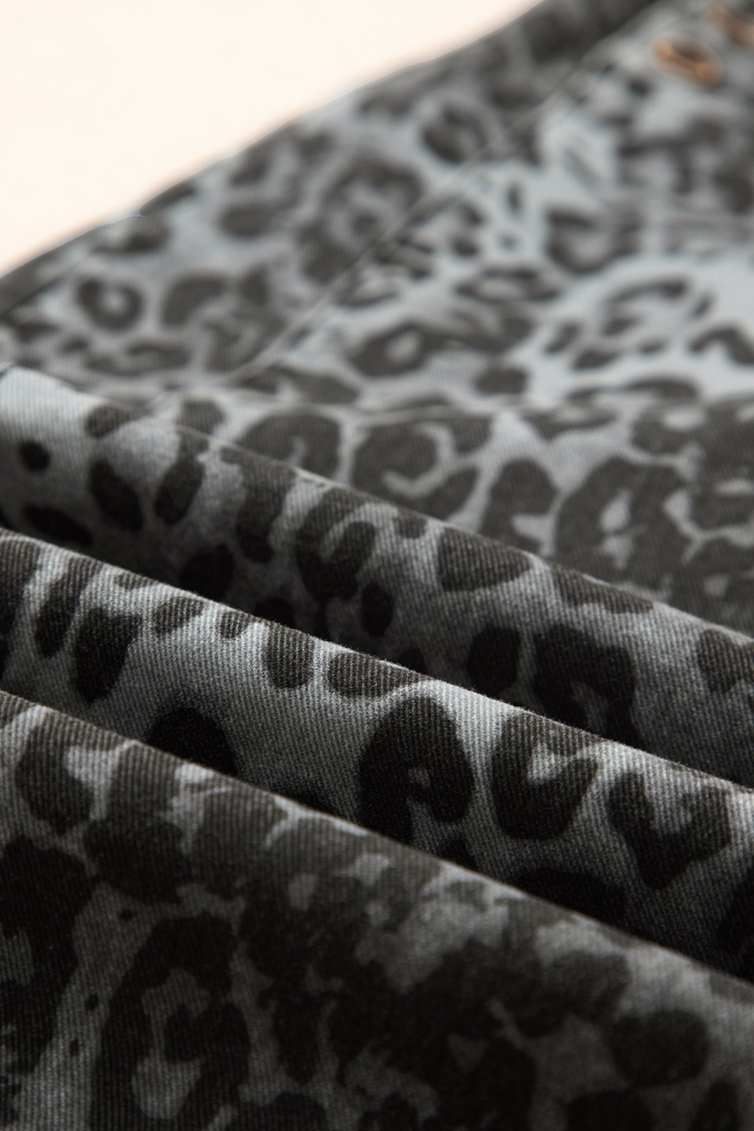 Leopard Button Adjustable-Strap Cropped Overalls