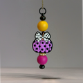 Polka Dot Pumpkin Charm - Tumbler Handle Charm