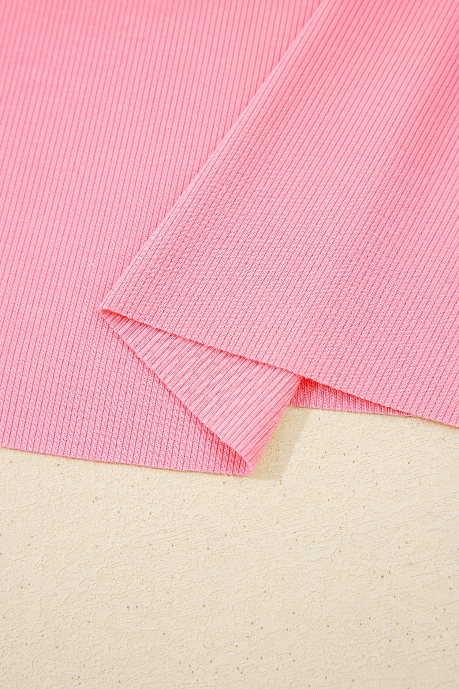 Pink Slim Knit Tank Top and Skort Two-Piece Athleisure Set