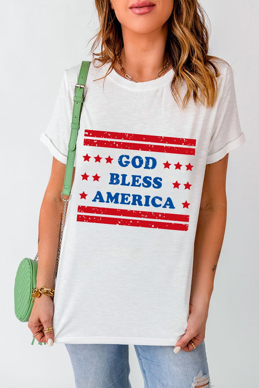 Americana Graphic Tee Duo Patriotic Cotton Casual Tops
