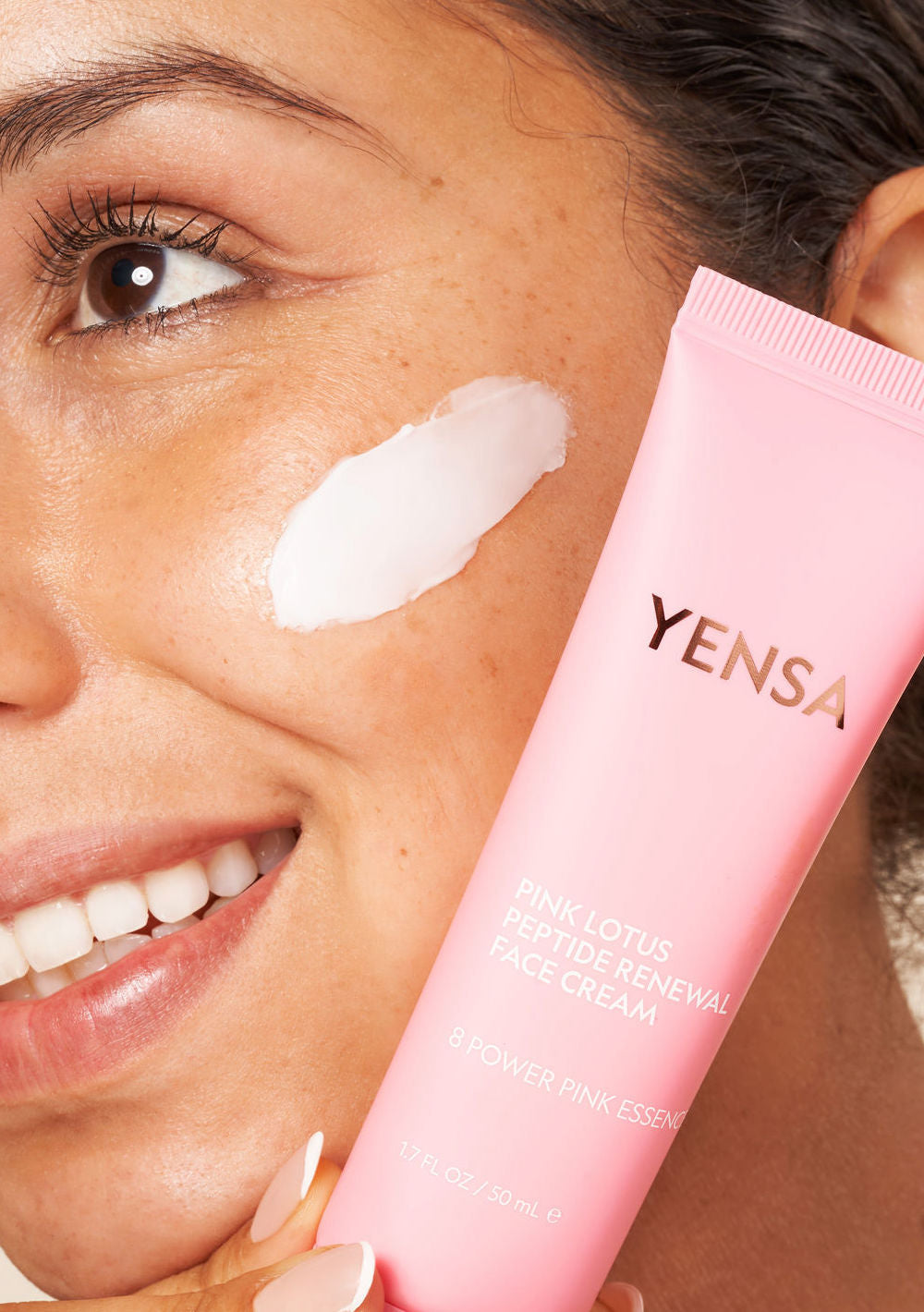 Pink Lotus Peptide Renewal Face Cream for Bright Firm Skin - Image 2