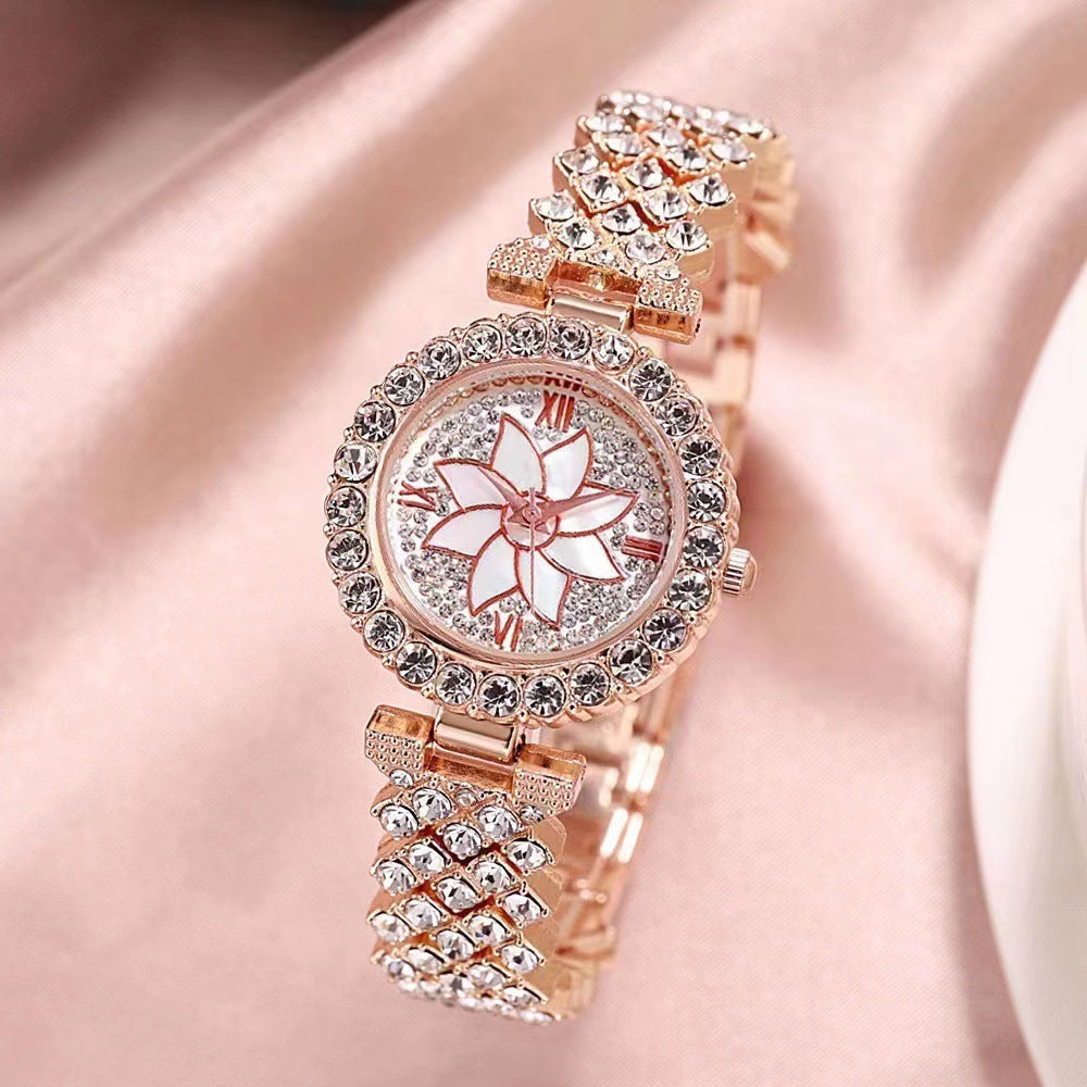 Fashionable Bracelet Watch, Diamond-encrusted Womens Watch Quartz Watch
