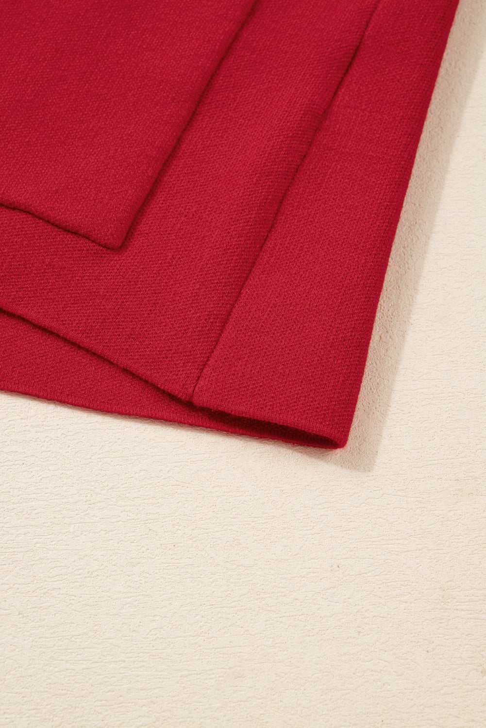 Fiery Red Collared Button Front Wrapped Cardigan Jacket