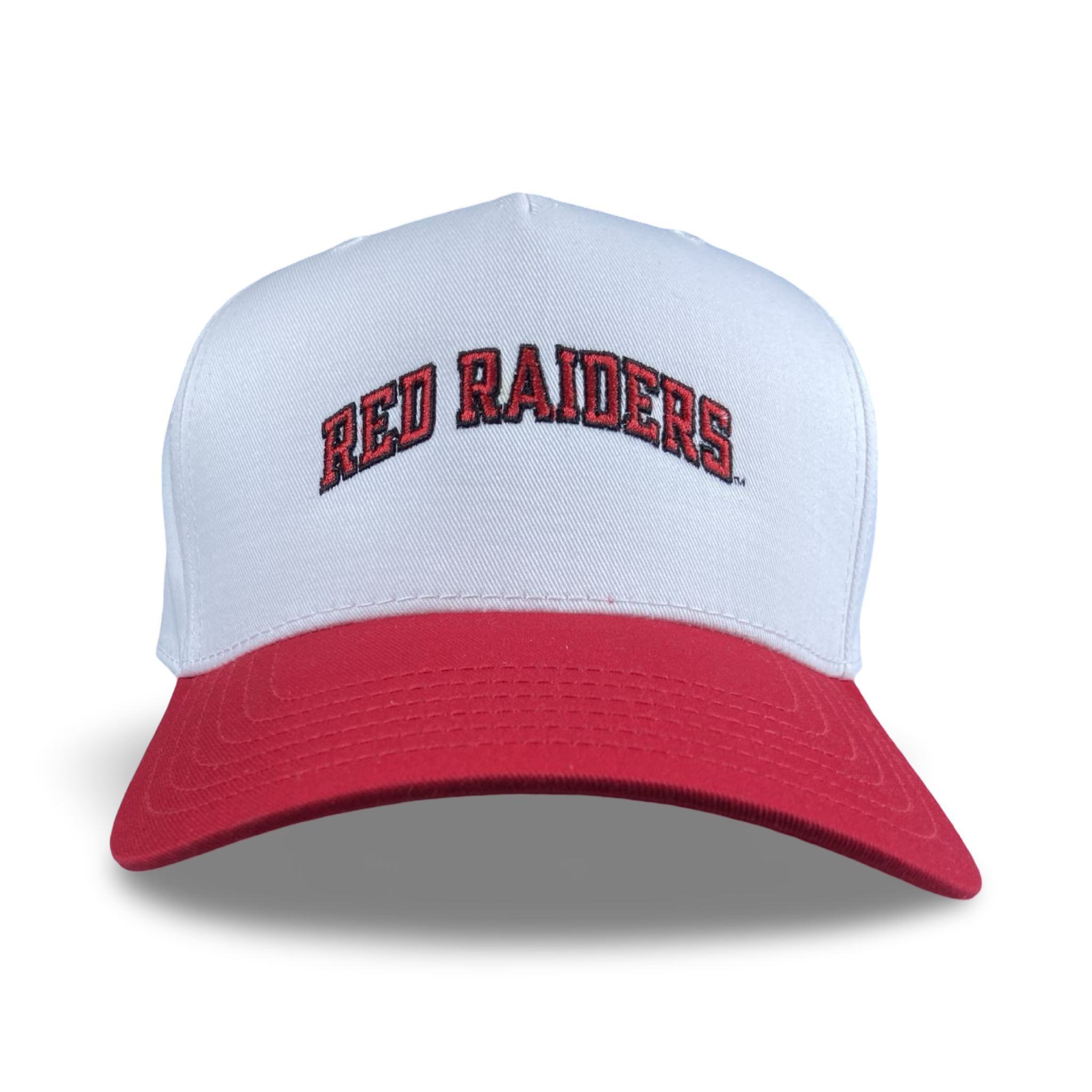 Texas Tech Red Raiders hat featuring high-quality embroidered lettering on the front crown.