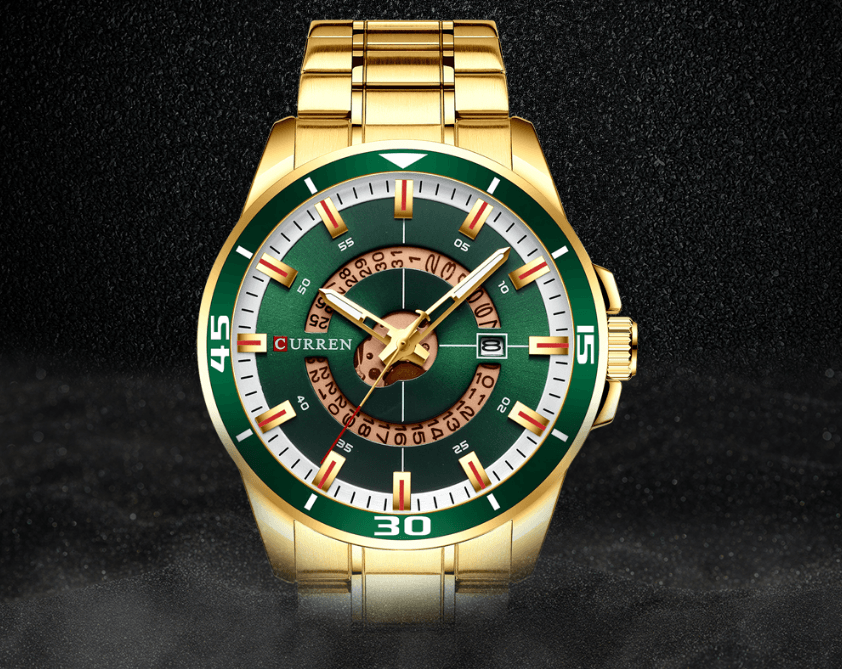Modern Men's Waterproof Quartz Sports Watch with Fluorescent Hands