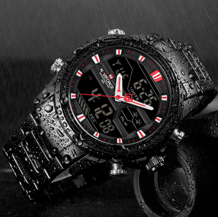 Men's Waterproof Analog Digital Multifunction Business Watch