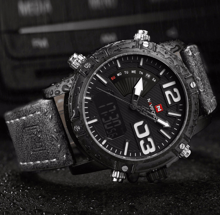Multifunction Digital Analog Sports Watch with Alarm & Stopwatch