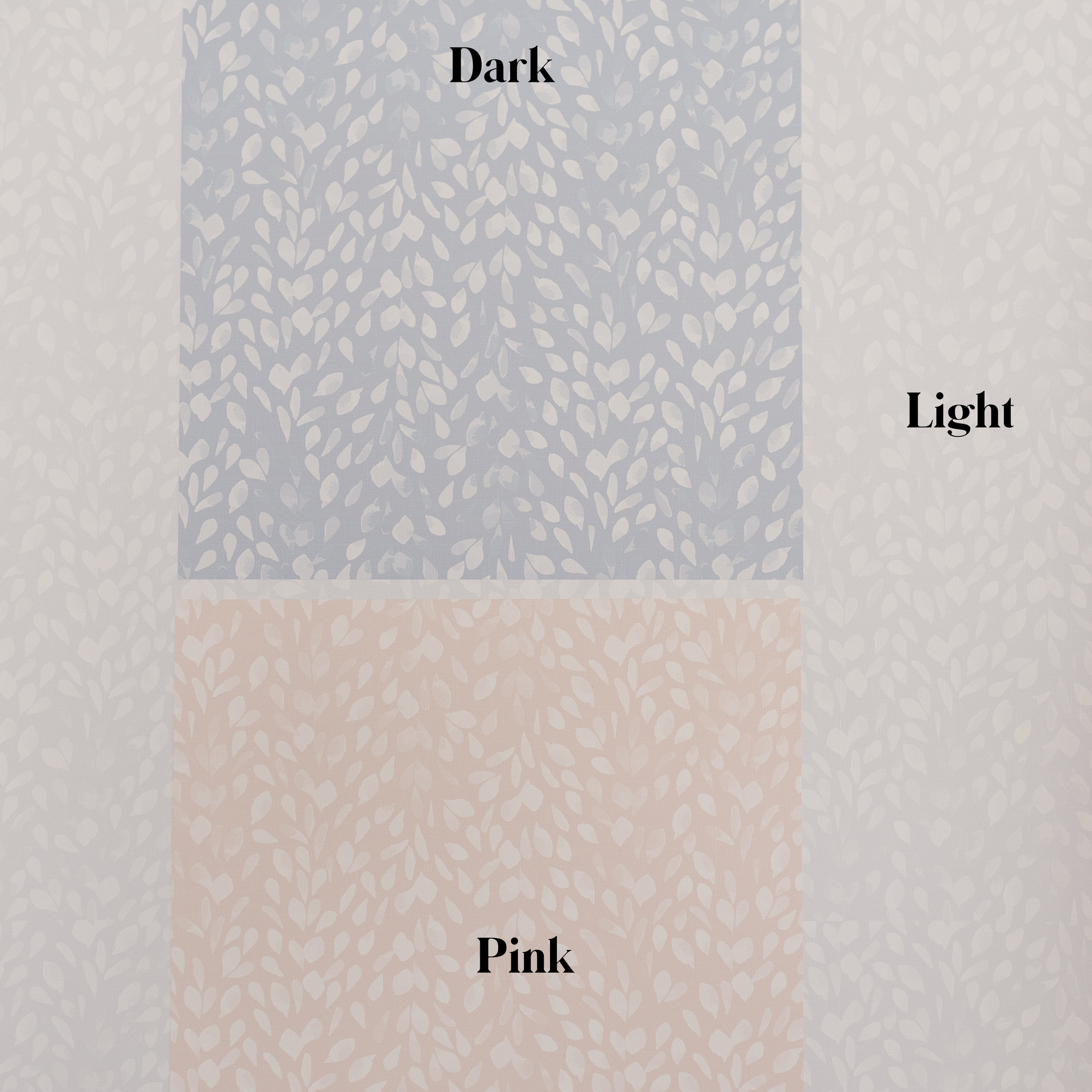 Serena Floral Removable Wallpaper in Pink, Blue, and White