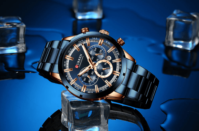 CURREN Men's Waterproof Sport Chronograph Watch with Date Display